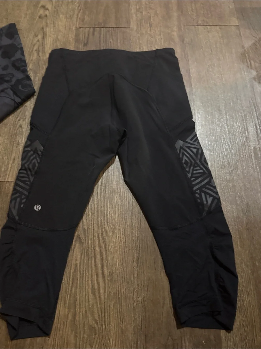 lululemon athletica Black & Charcoal Floral High-Rise Leggings